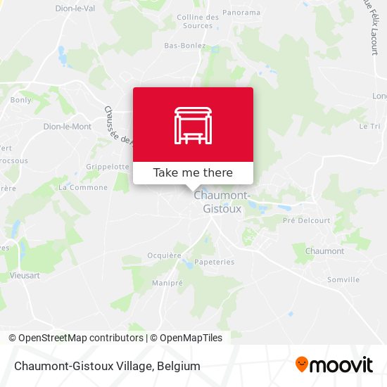 Chaumont-Gistoux Village map