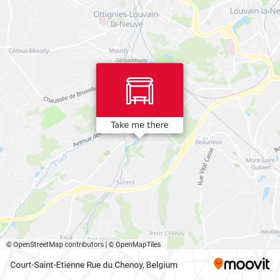 Court-Saint-Etienne Rue du Chenoy plan
