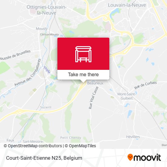 Court-Saint-Etienne N25 plan