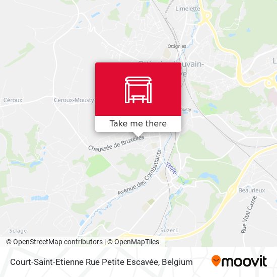 Court-Saint-Etienne Rue Petite Escavée map