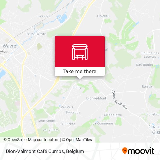 Dion-Valmont Café Cumps map
