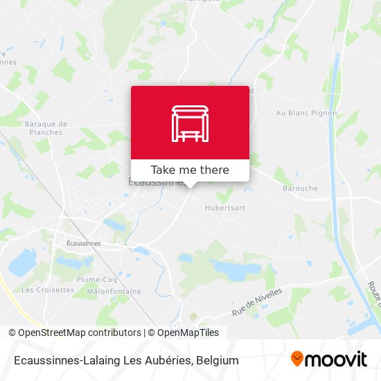 Ecaussinnes-Lalaing Les Aubéries map