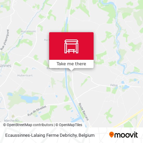 Ecaussinnes-Lalaing Ferme Debrichy map