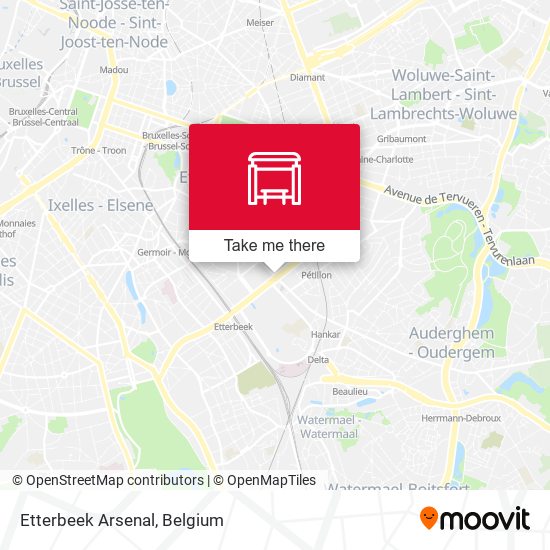 Etterbeek Arsenal map