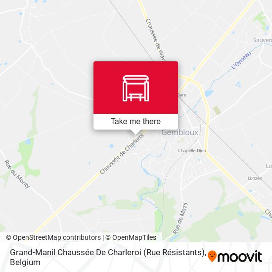 Grand-Manil Chaussée De Charleroi (Rue Résistants) map