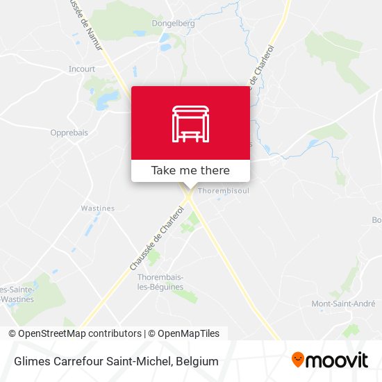 Glimes Carrefour Saint-Michel map