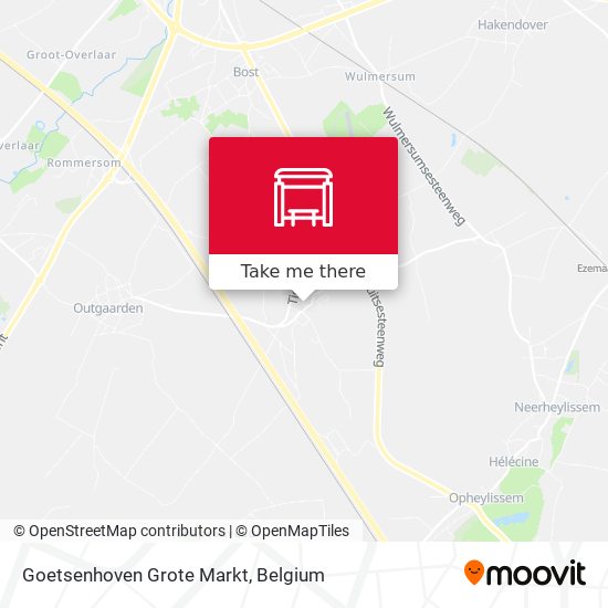 Goetsenhoven Grote Markt map