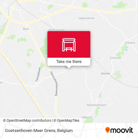 Goetsenhoven Meer Grens map