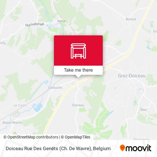 Doiceau Rue Des Genêts (Ch. De Wavre) map