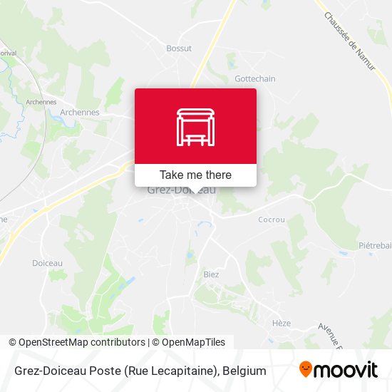 Grez-Doiceau Poste (Rue Lecapitaine) plan