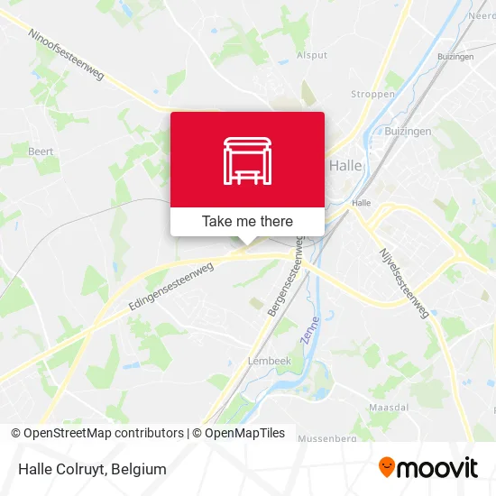 Halle Colruyt map
