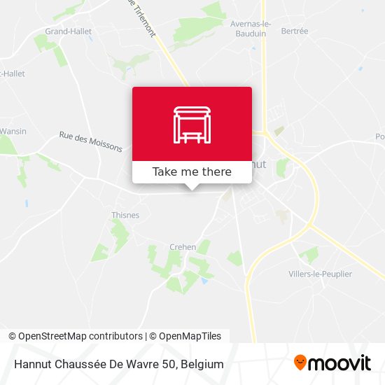 Hannut Chaussée De Wavre 50 map