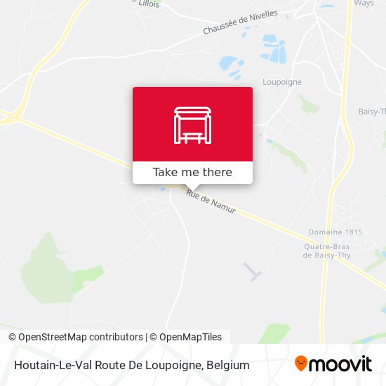 Houtain-Le-Val Route De Loupoigne map
