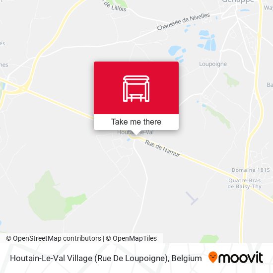Houtain-Le-Val Village (Rue De Loupoigne) map