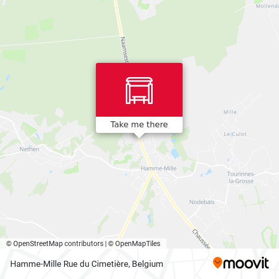 Hamme-Mille Rue du Cimetière map