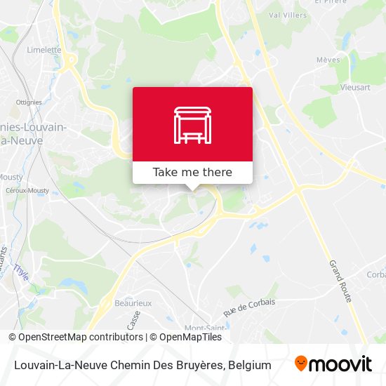 Louvain-La-Neuve Chemin Des Bruyères plan