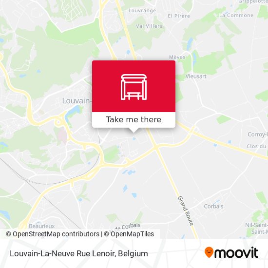 Louvain-La-Neuve Rue Lenoir plan