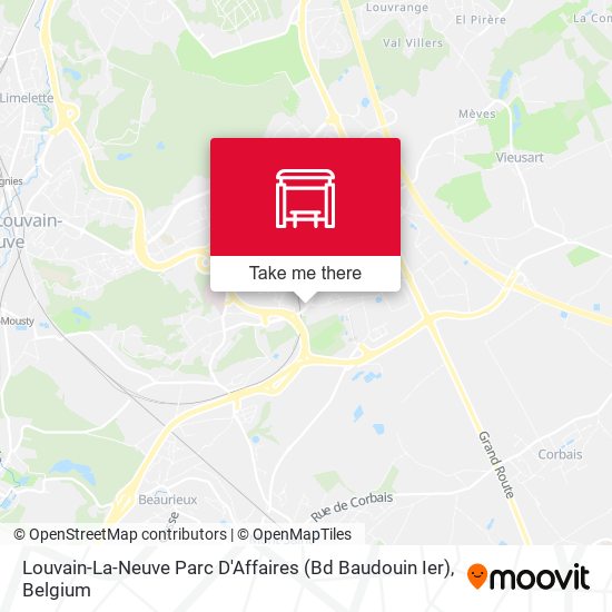Louvain-La-Neuve Parc D'Affaires (Bd Baudouin Ier) plan