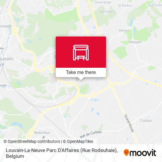 Louvain-La-Neuve Parc D'Affaires (Rue Rodeuhaie) map