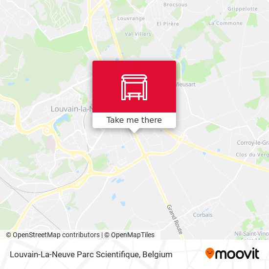 Louvain-La-Neuve Parc Scientifique map