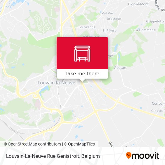 Louvain-La-Neuve Rue Genistroit map