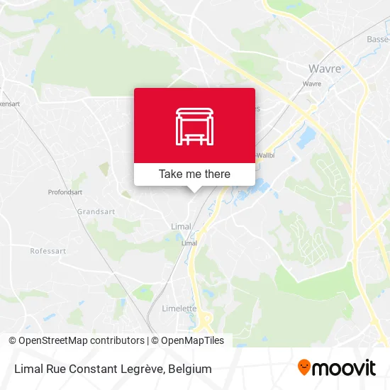 Limal Rue Constant Legrève map
