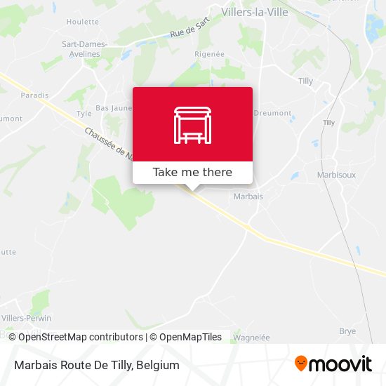 Marbais Route De Tilly map