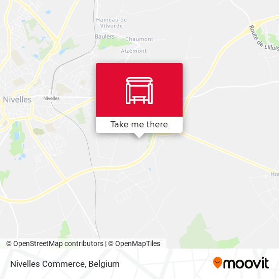 Nivelles Commerce map