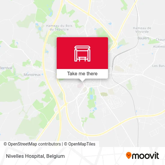 Nivelles Hospital map