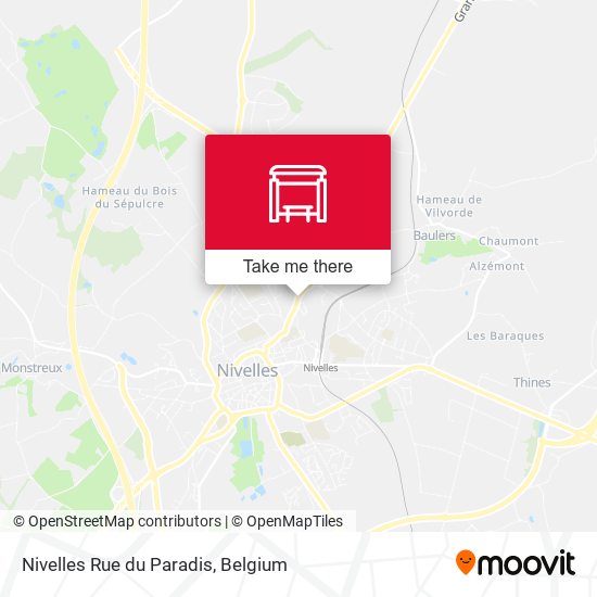 Nivelles Rue du Paradis map