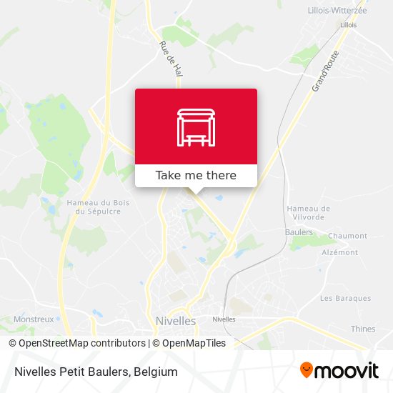 Nivelles Petit Baulers map