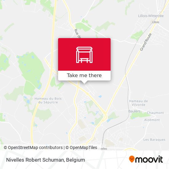 Nivelles Robert Schuman map