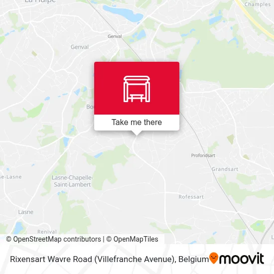 Rixensart Wavre Road (Villefranche Avenue) map