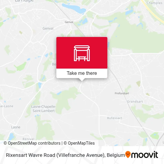 Rixensart Wavre Road (Villefranche Avenue) map