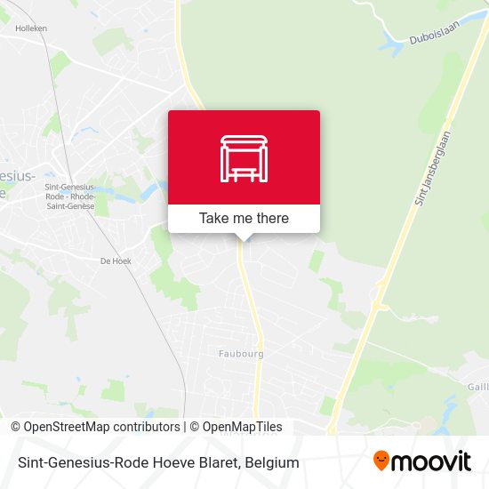 Sint-Genesius-Rode Hoeve Blaret map