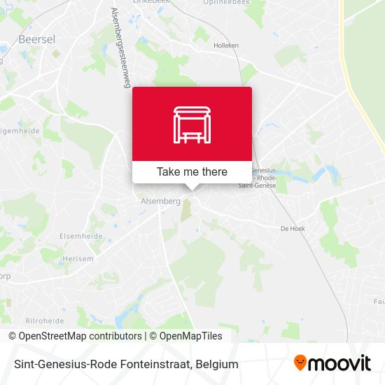 Sint-Genesius-Rode Fonteinstraat map