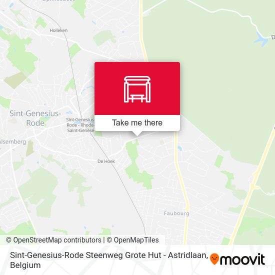 Sint-Genesius-Rode Steenweg Grote Hut - Astridlaan map