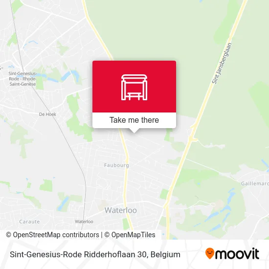 Sint-Genesius-Rode Ridderhoflaan 30 map