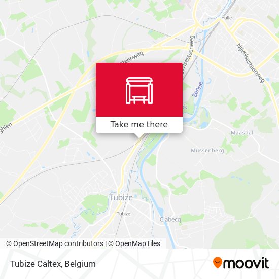 Tubize Caltex map