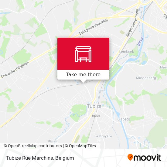 Tubize Rue Marchins map