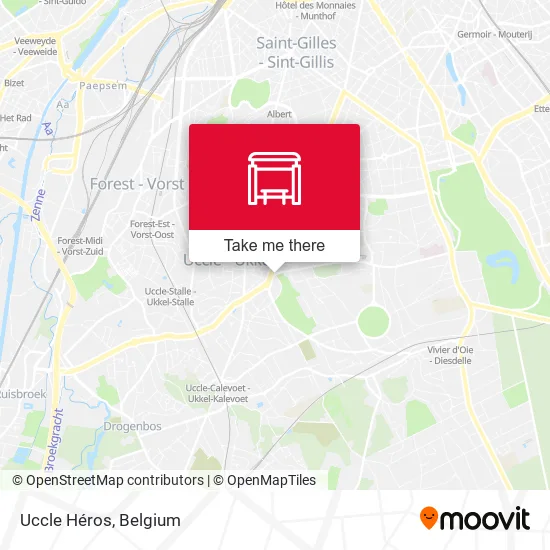 Uccle Héros map