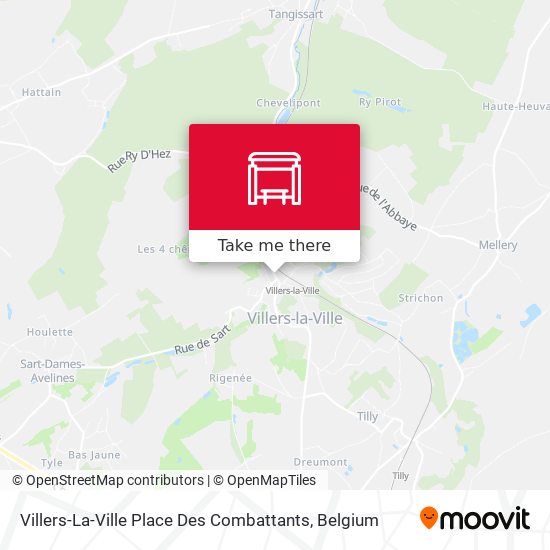 Villers-La-Ville Place Des Combattants map