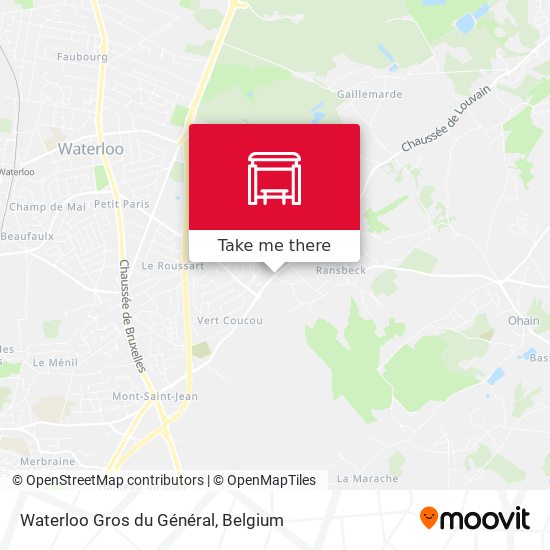 Waterloo Gros du Général map