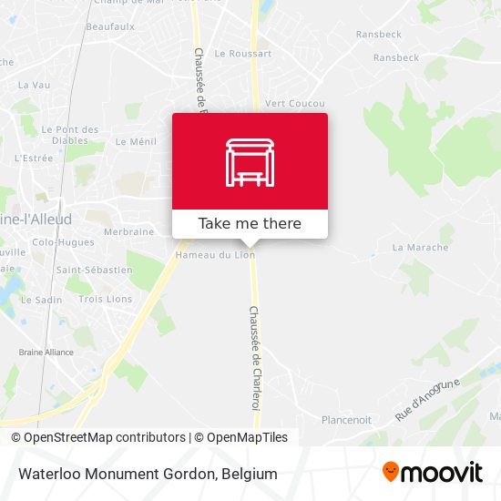 Waterloo Monument Gordon map