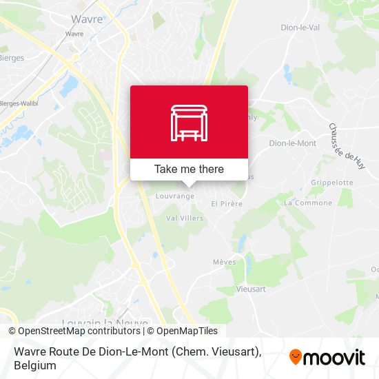 Wavre Route De Dion-Le-Mont (Chem. Vieusart) map