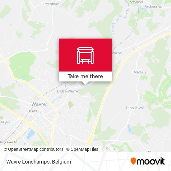 Wavre Lonchamps map