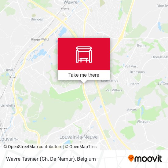 Wavre Tasnier (Ch. De Namur) map