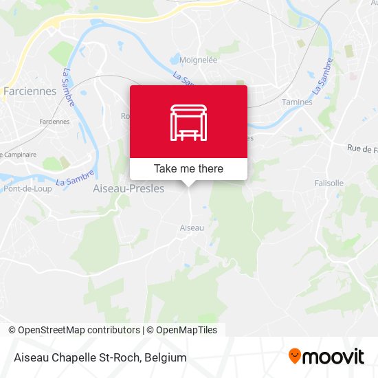 Aiseau Chapelle St-Roch map