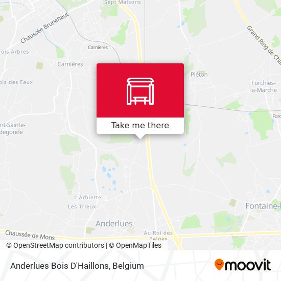 Anderlues Bois D'Haillons map
