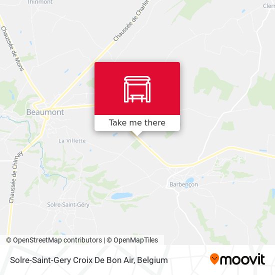 Solre-Saint-Gery Croix De Bon Air map